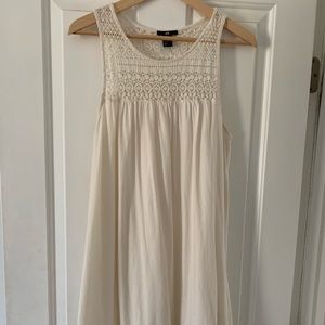 White dress with lace detailing